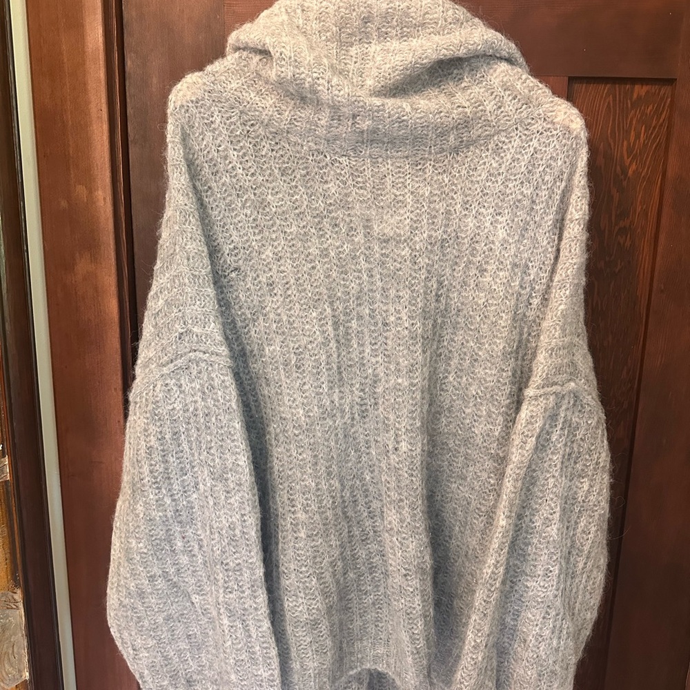 Free People Fuzzy Gray Sweater